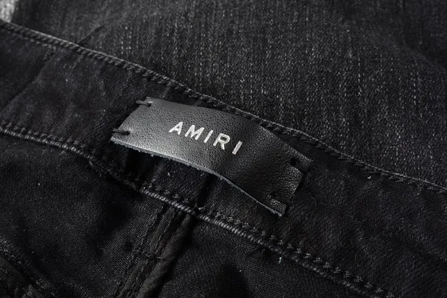 Amiri Vaqueros Destruidos Slim-Fit Negros Lavados Distressed 7