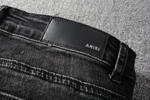 Amiri Vaqueros Destruidos Slim-Fit Negros Lavados Distressed 9