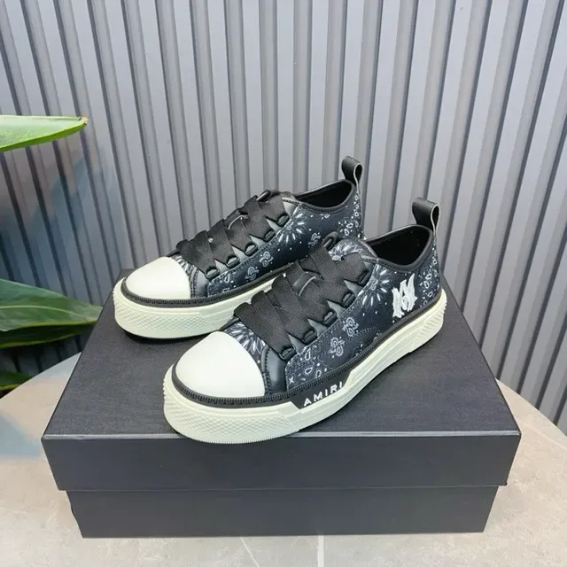 Amiri MA Court Bandana-Print Platform Lifestyle Sneakers 4