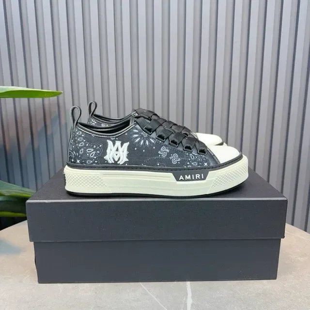 Amiri MA Court Bandana-Print Platform Lifestyle Sneakers 5