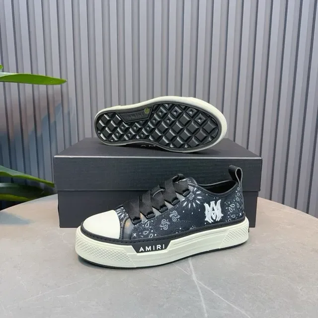 Amiri MA Court Bandana-Print Platform Lifestyle Sneakers 6