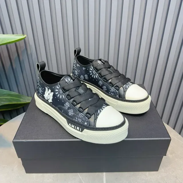 Amiri MA Court Bandana-Print Platform Lifestyle Sneakers 7