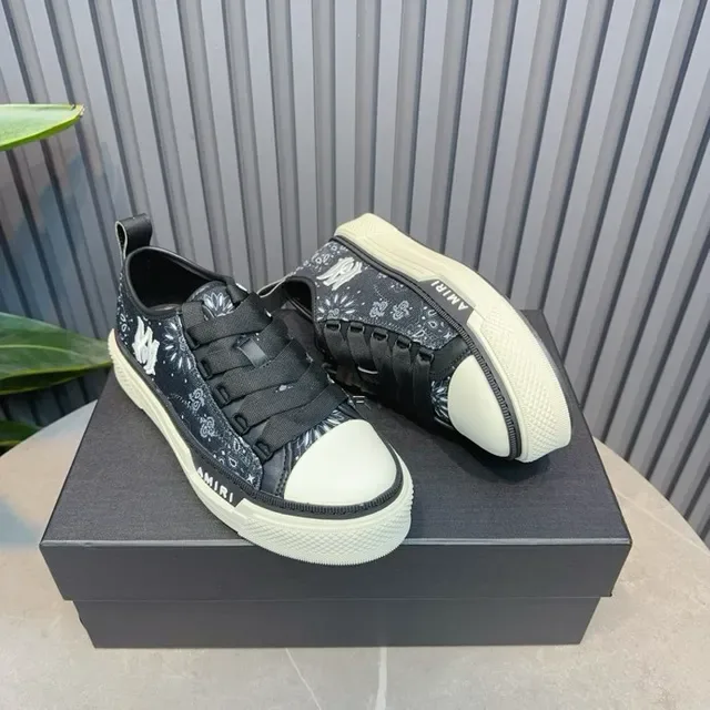 Amiri MA Court Bandana-Print Platform Lifestyle Sneakers 8