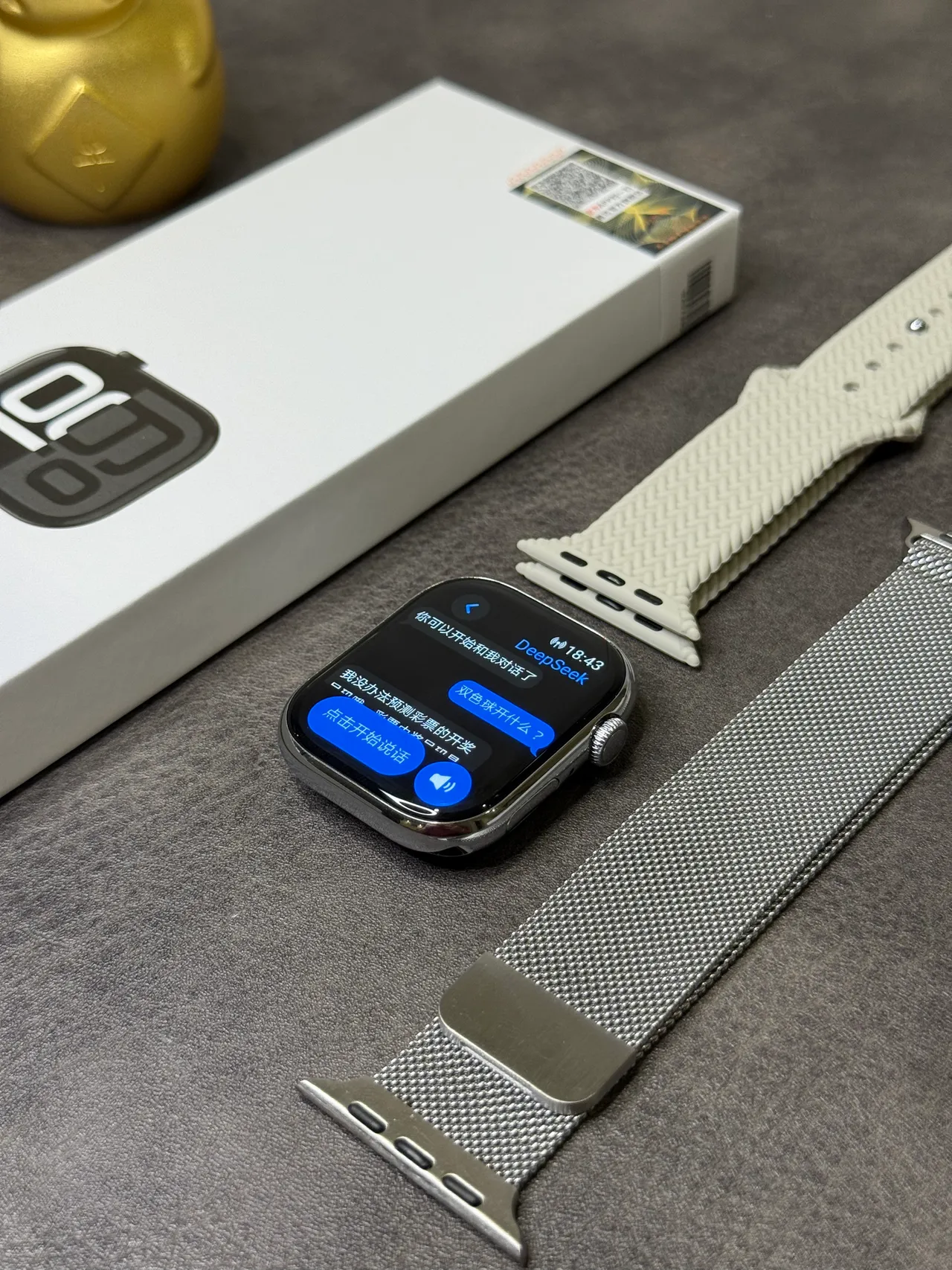 Apple Argent Noir Boîtier Carré Arrondi Acier Inoxidable Montre Sport 10