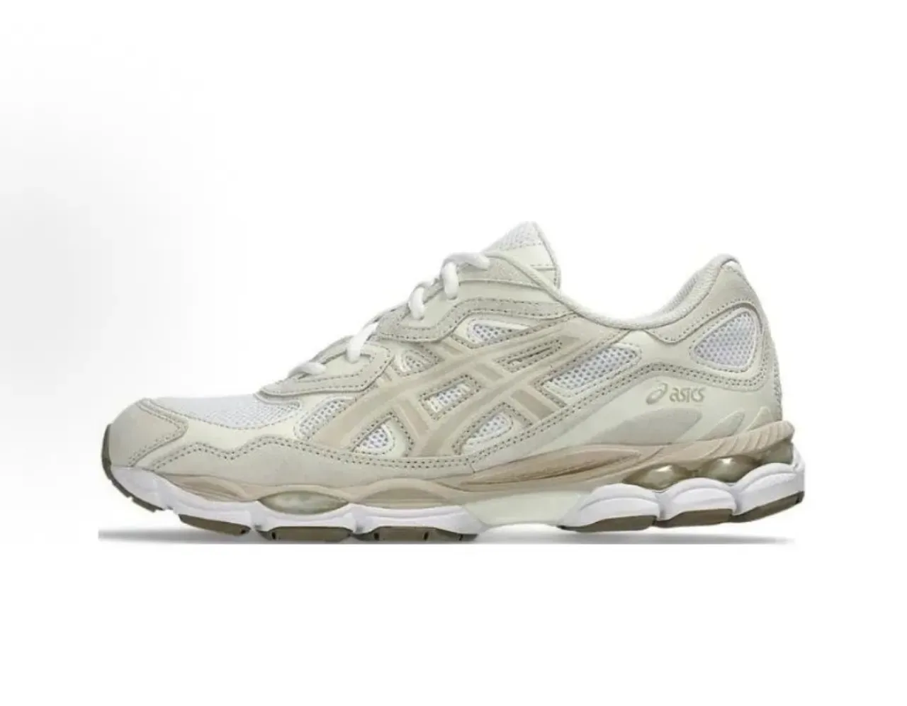 ASICS নীল সাদা লেয়ার্ড কেজ ওভারলে মেশ ভেন্টিলেশন প্যানেল লাইফস্টাইল স্নিকার 13