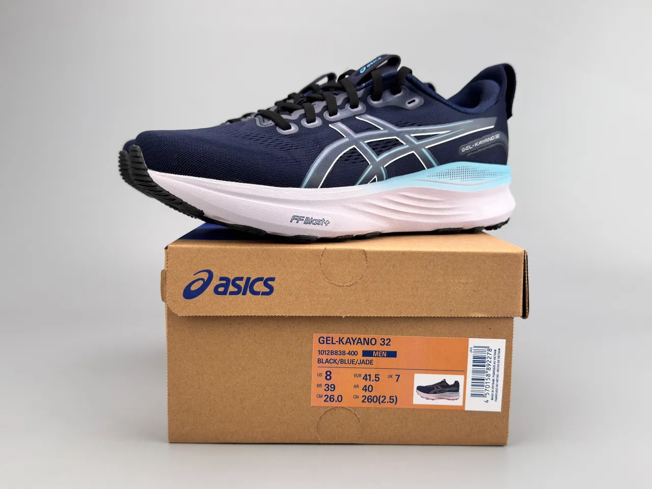 ASICS Gel-Kayano 32 chaussures de course bleu marine et bleu clair 2