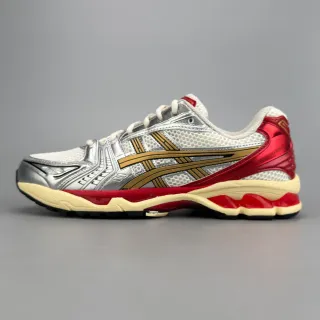 ASICS Gel-Kayano Silver White Red Gold 跑鞋