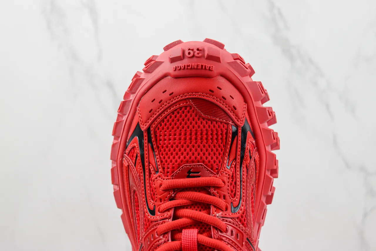 ASICS লাল কালো একরঙা আক্রমণাত্মক লাগ সোল রানিং শু 6