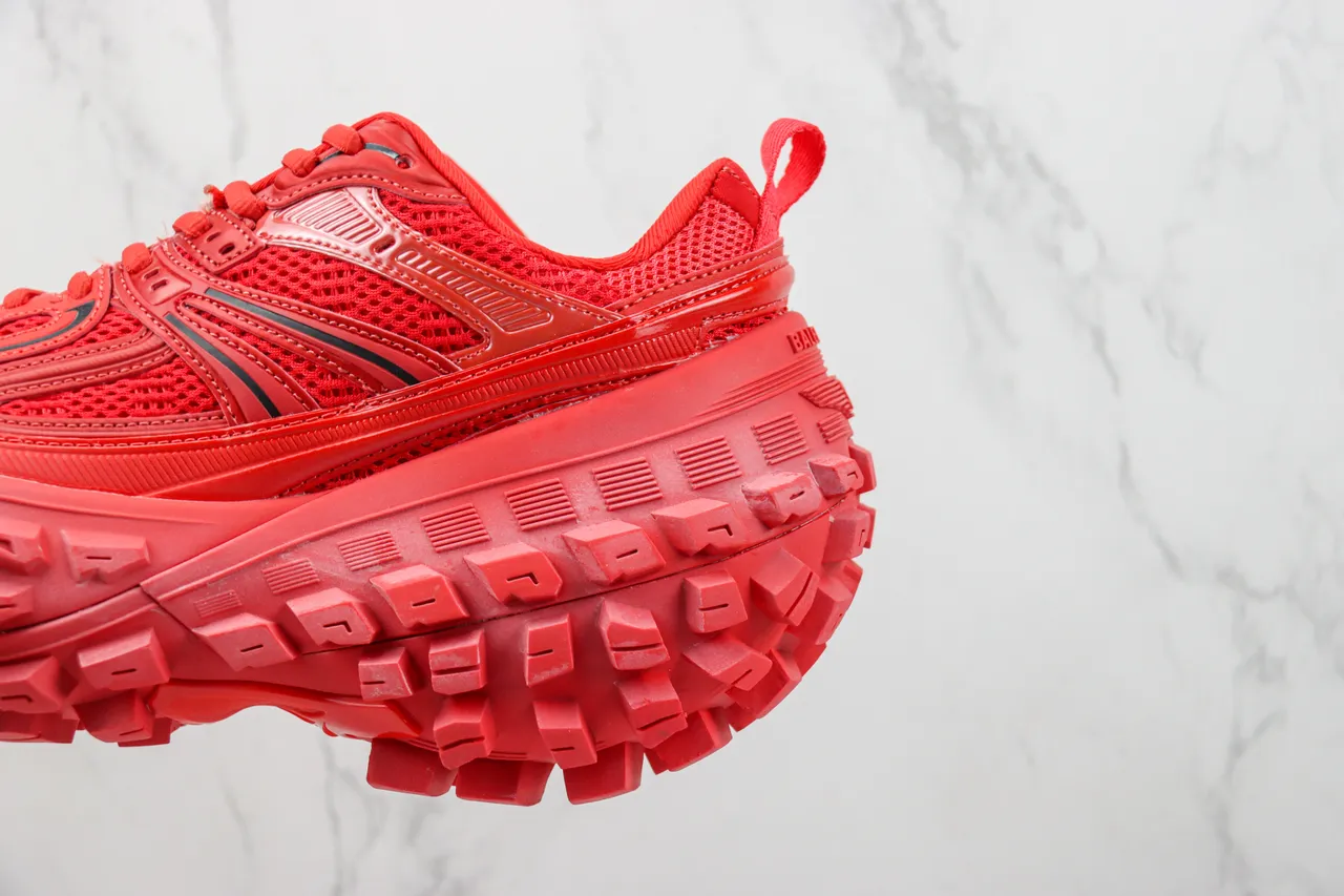 ASICS লাল কালো একরঙা আক্রমণাত্মক লাগ সোল রানিং শু 7