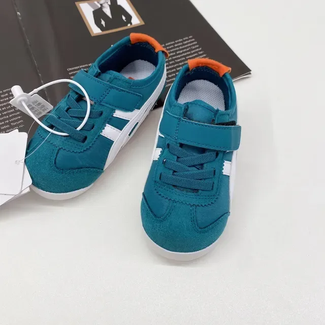 ASICS Tiger Corsair Teal White Orange Lifestyle Sneakers 3
