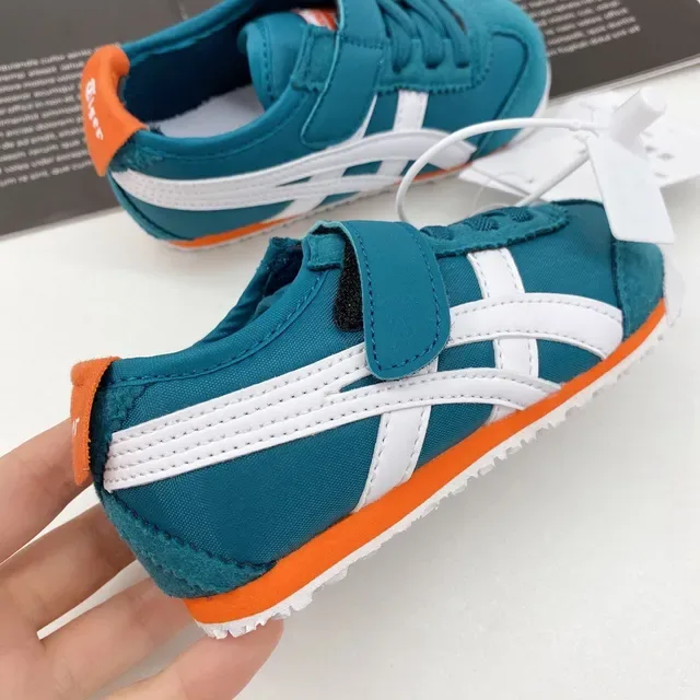 ASICS Tiger Corsair Teal White Orange Lifestyle Sneakers 11