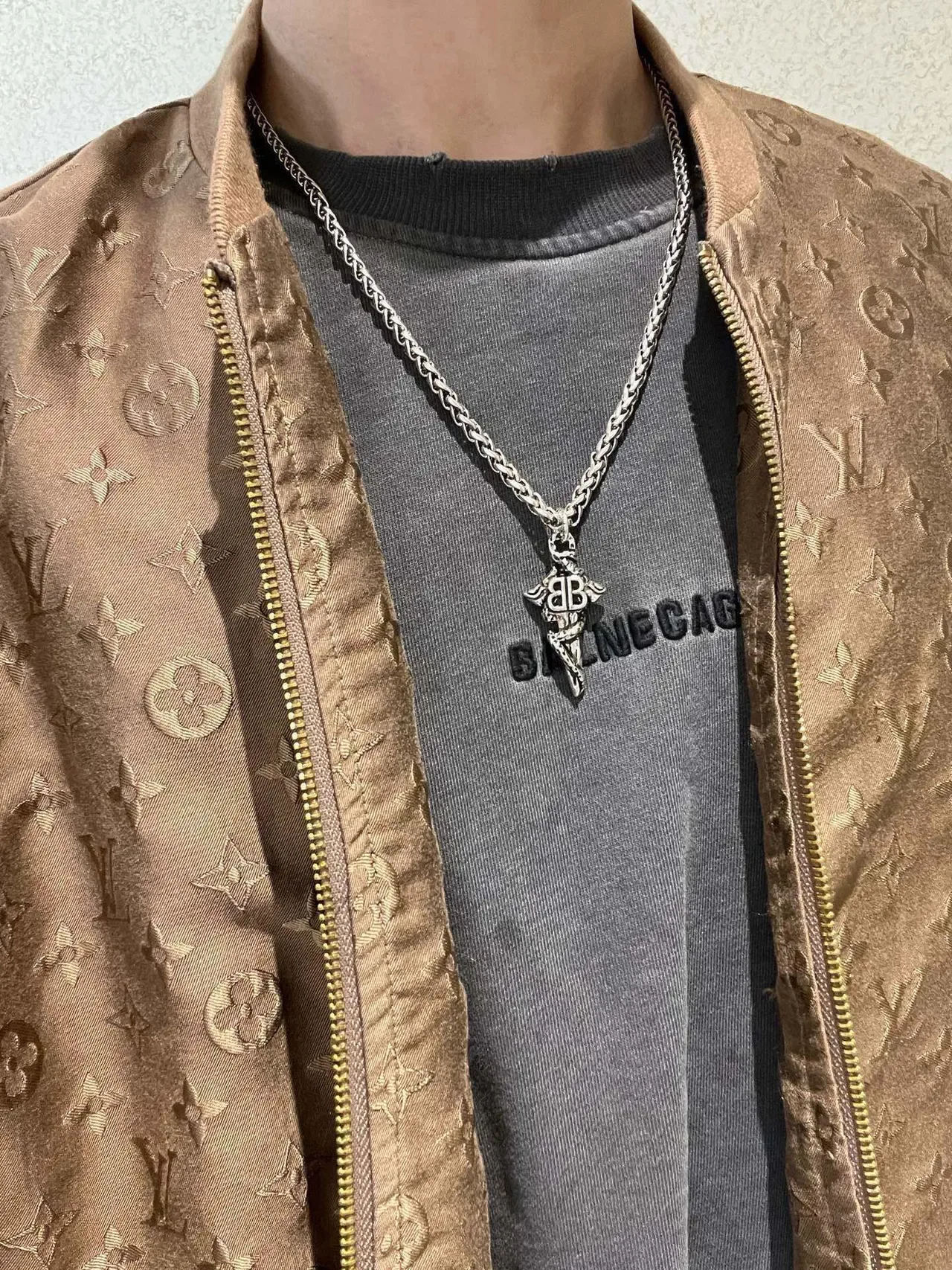 Colar Balenciaga BB Chain Oversized Prata Corrente Curb-Link 2