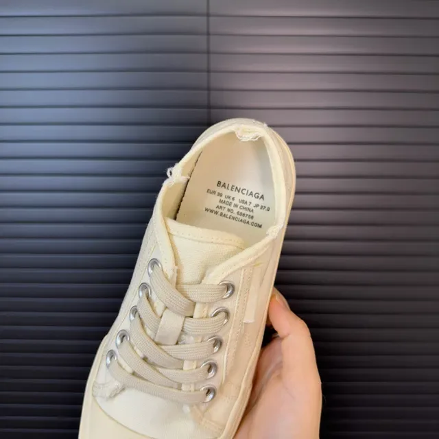 Balenciaga Toile Beige Supérieure Silhouette Basse Style de Vie Sneakers 7