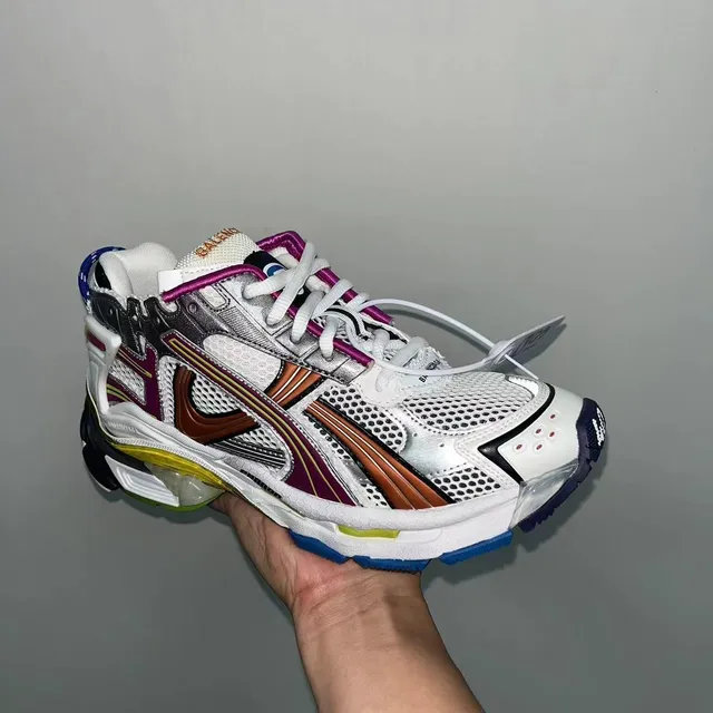 Balenciaga Runner Multicolor Layered Overlay Chunky Sneakers 2