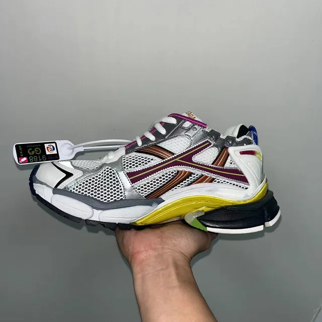 Balenciaga Runner Multicolor Layered Overlay Chunky Sneakers 6