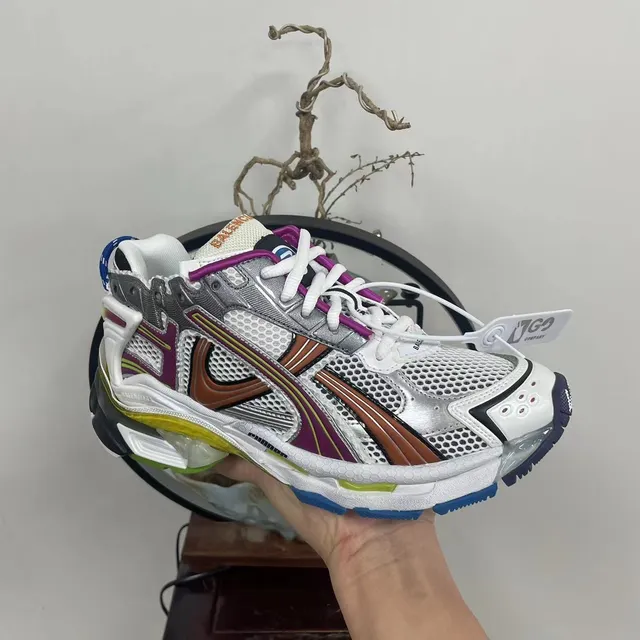 Balenciaga Runner Multicolor Layered Overlay Chunky Sneakers 9