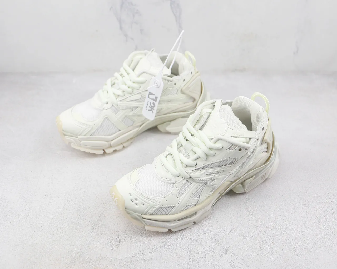Balenciaga Runner Off-White Layered Cage Chunky Sneakers 4