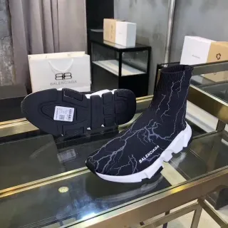 Balenciaga Speed Trainer Black Lightning Bolt Lifestyle Sneakers