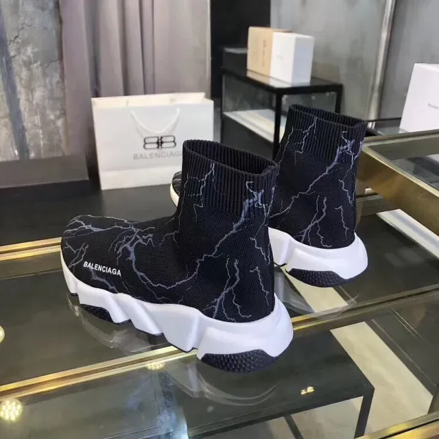 Balenciaga Speed Trainer Black Lightning Bolt Lifestyle Sneakers 2