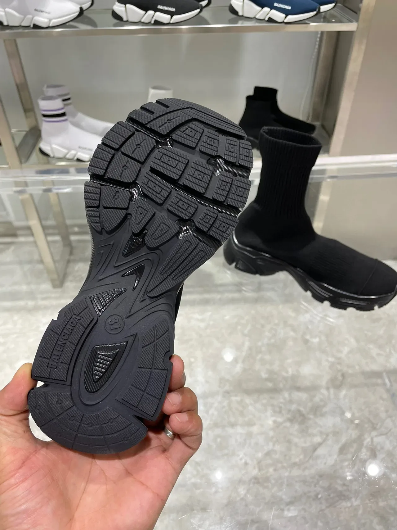 Balenciaga Speed Trainer zapatillas lifestyle negras con ajuste tipo calcetín 2