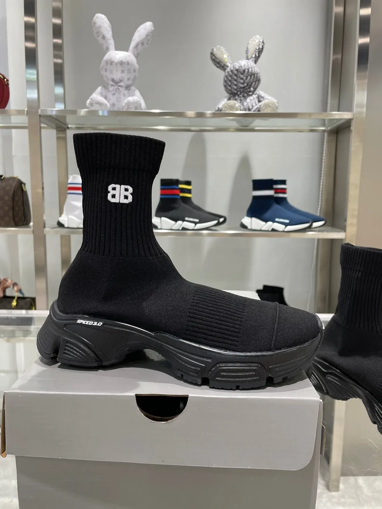 Balenciaga Speed Trainer zapatillas lifestyle negras con ajuste tipo calcetín 3