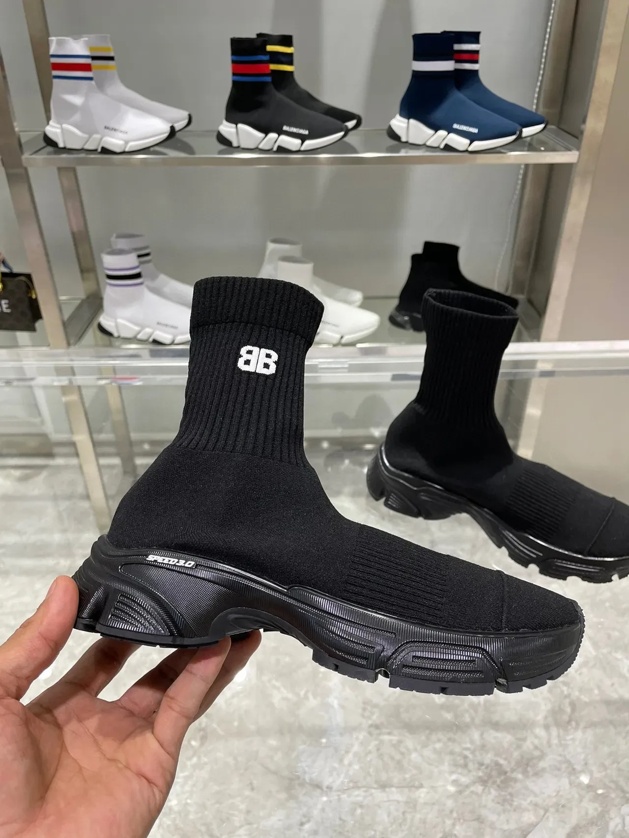 Balenciaga Speed Trainer zapatillas lifestyle negras con ajuste tipo calcetín 5