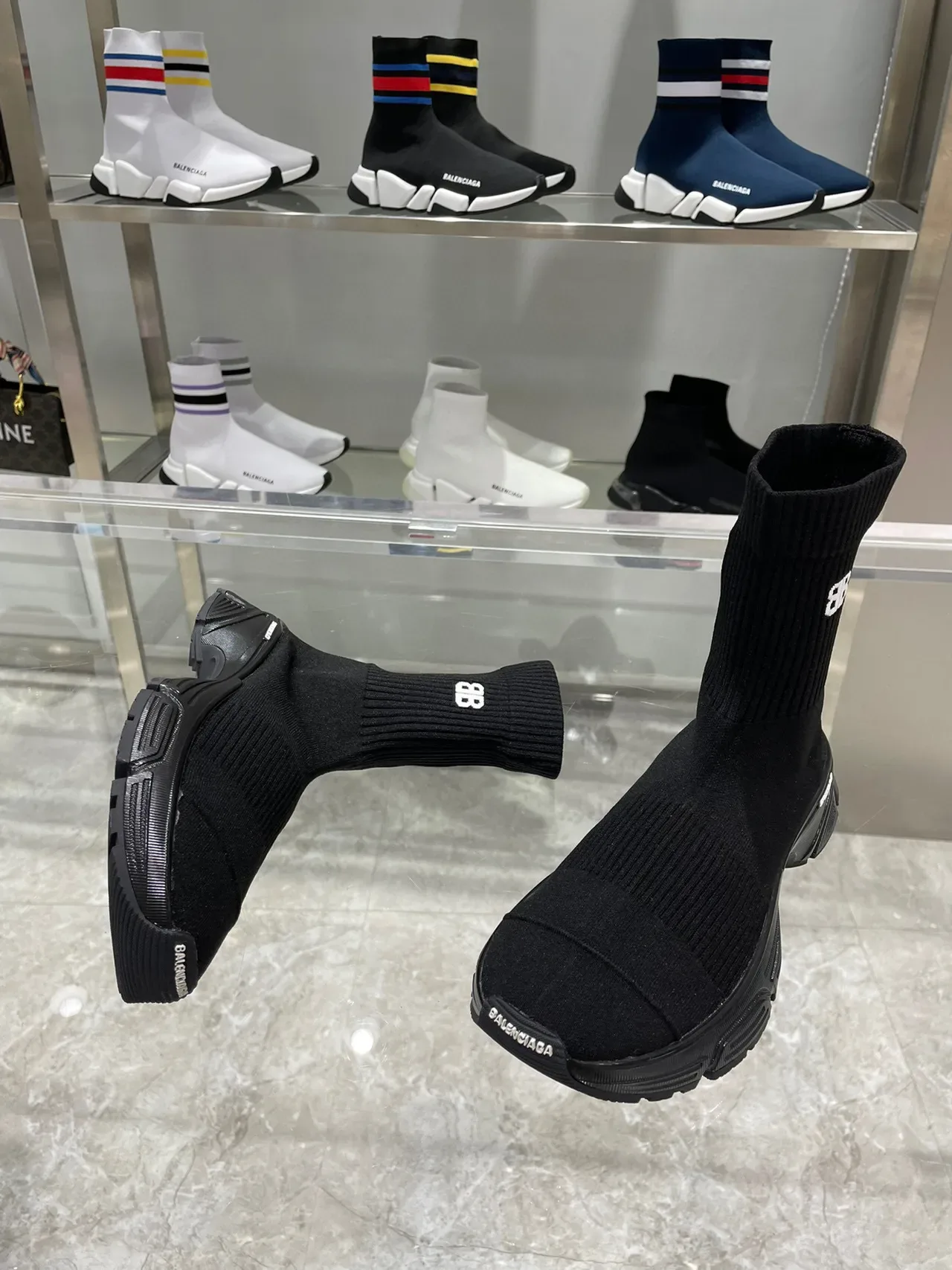Balenciaga Speed Trainer zapatillas lifestyle negras con ajuste tipo calcetín 9