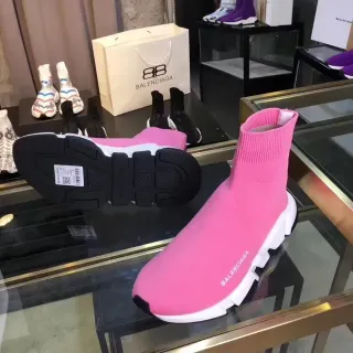 Balenciaga Speed Trainer Pink Knit Lifestyle Sneakers