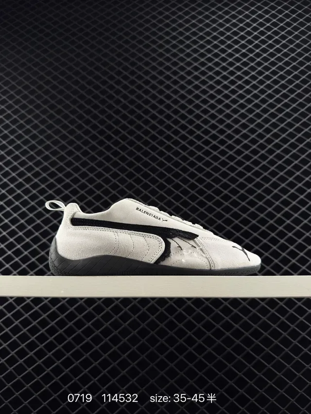 Balenciaga Speedcat chaussures lifestyle off-white et noir 6