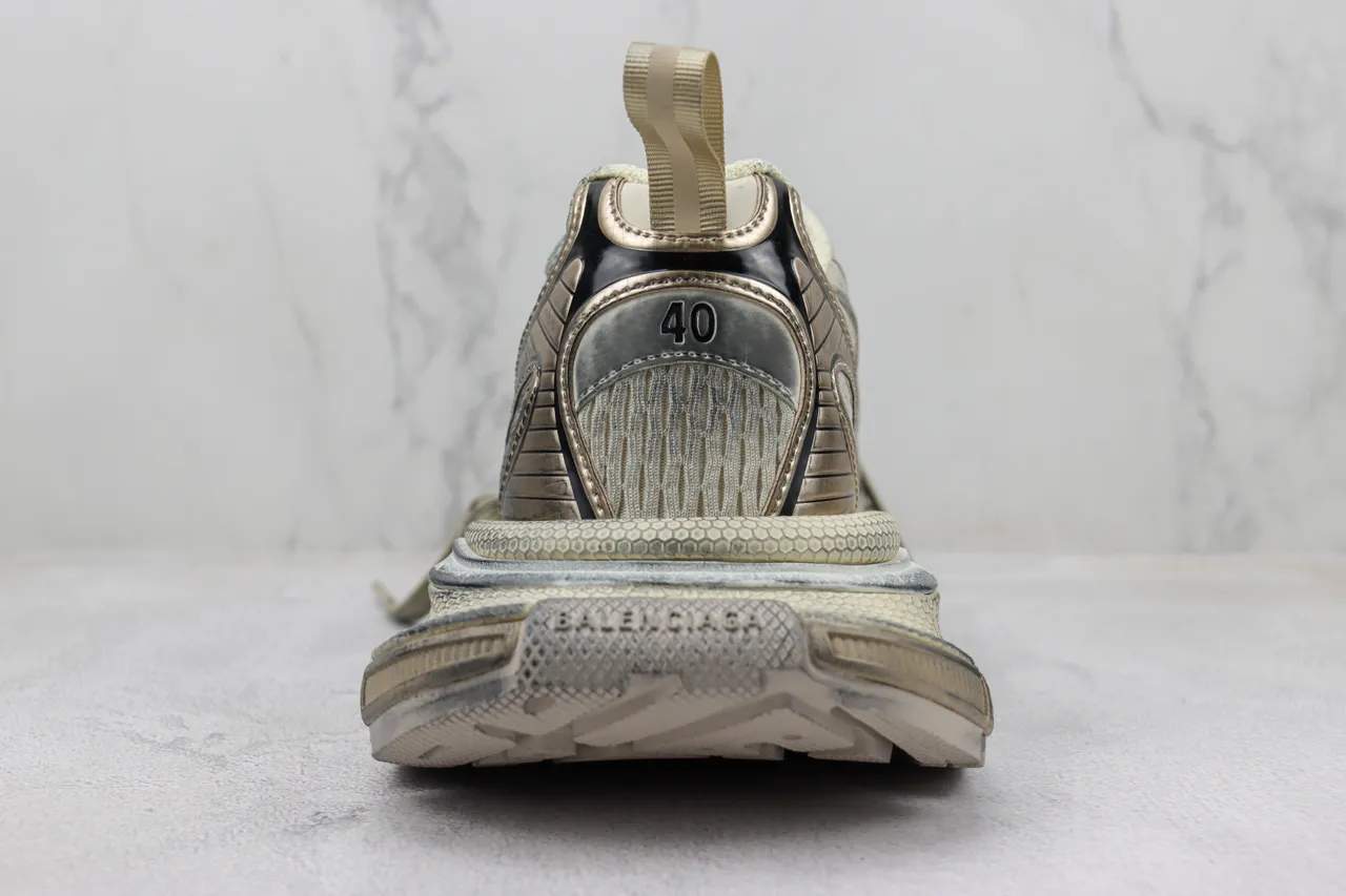Balenciaga Track Trainer Beige Silver Chunky Sneakers 9