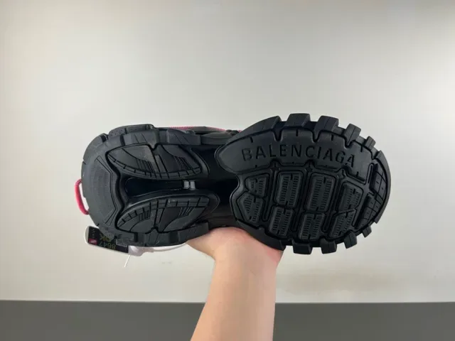 Balenciaga Track Trainer ब्लैक मल्टीकलर लेस चंकी स्नीकर 9
