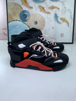 Balenciaga Track Trainer Black Orange Red Chunky Sneakers 9