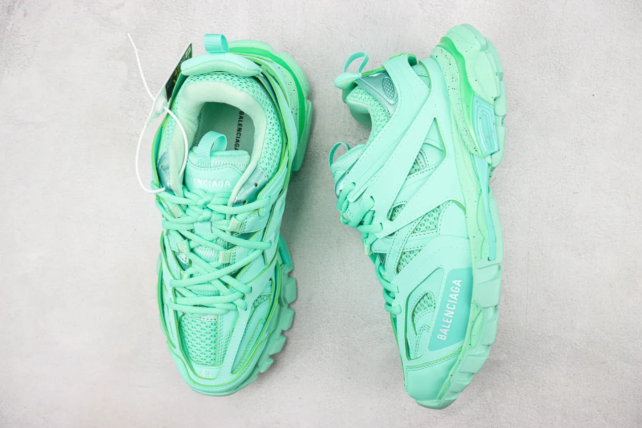 Balenciaga Track Trainer Mint Green Chunky Sneakers 3