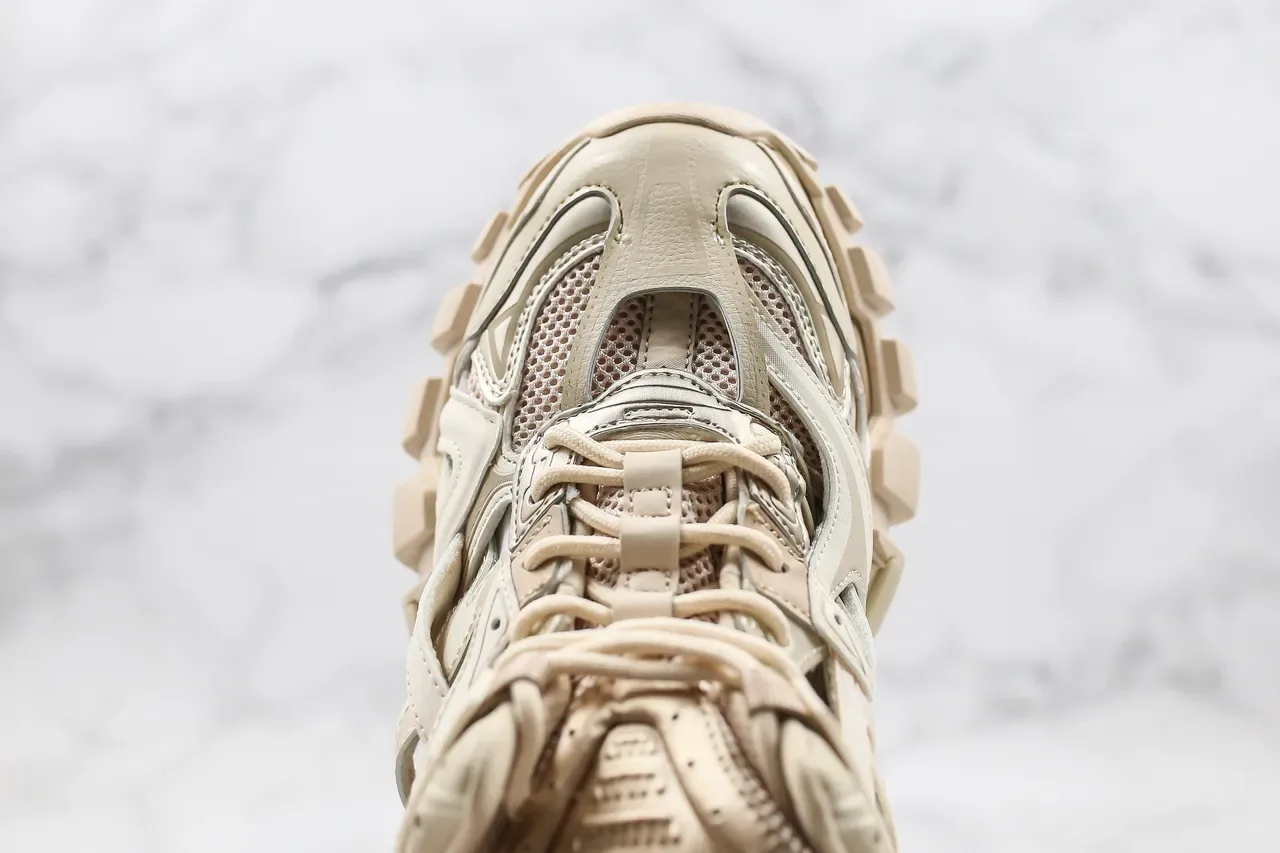 बैलेंसियागा Track Trainer Off-White Beige चंकी स्नीकर 6