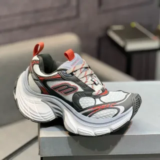 Balenciaga Track Trainer White Gray Red Chunky Sneakers