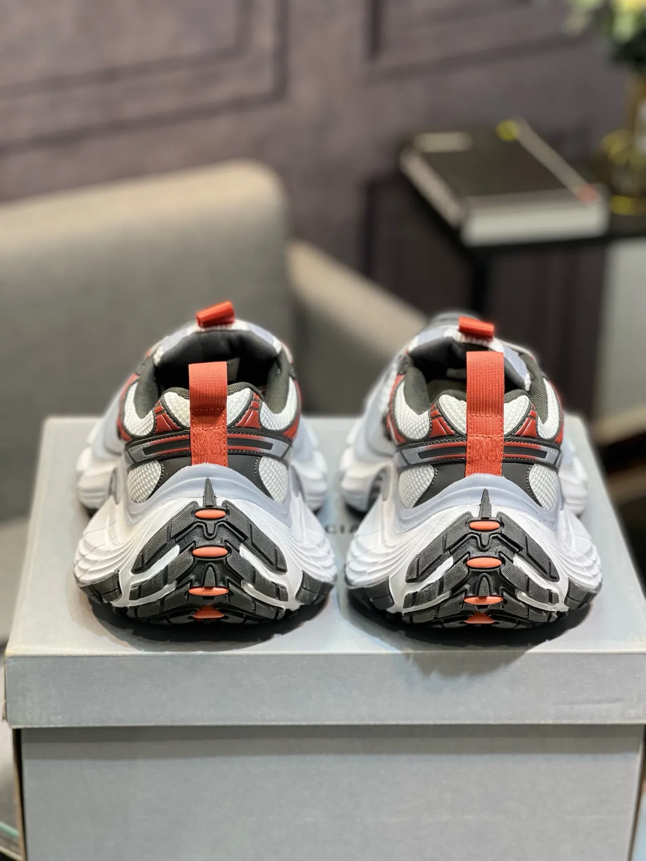 Balenciaga Track Trainer White Gray Red Chunky Sneakers 8