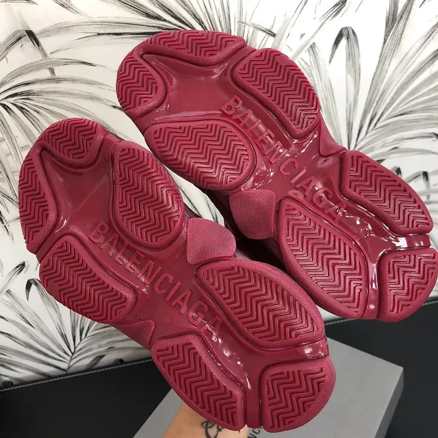 Balenciaga Triple S Red Monochrome Chunky Sneakers 2