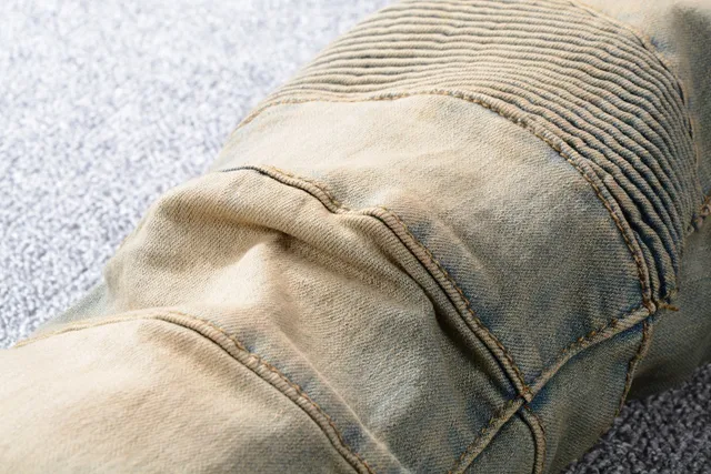 بالمن ستايل موتور ممزقة زيتونية بناطيل جينز 11