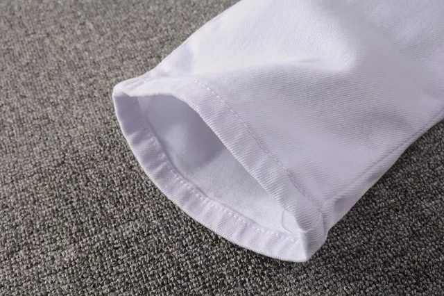 Balmain Moto Jeans Blancs avec Fermeture Éclair dans les Poches de Cuisses 2