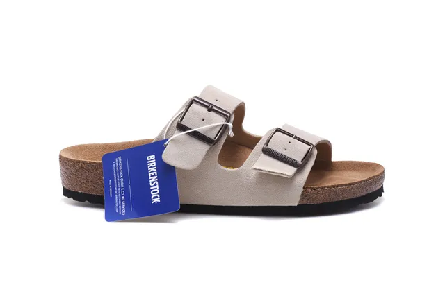 Birkenstock Arizona Beige Suede Two-Strap Casual Sandals 2