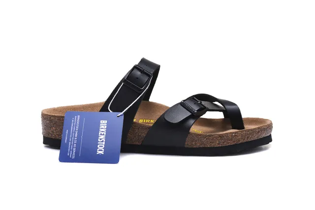 Birkenstock Arizona काले चमड़े की कैजुअल सैंडल 2