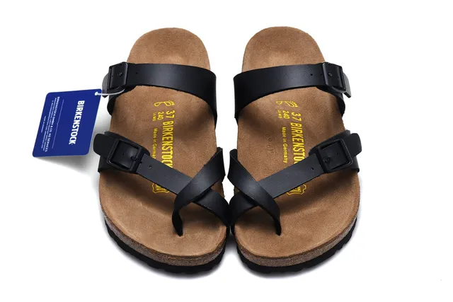 Birkenstock Arizona काले चमड़े की कैजुअल सैंडल 3
