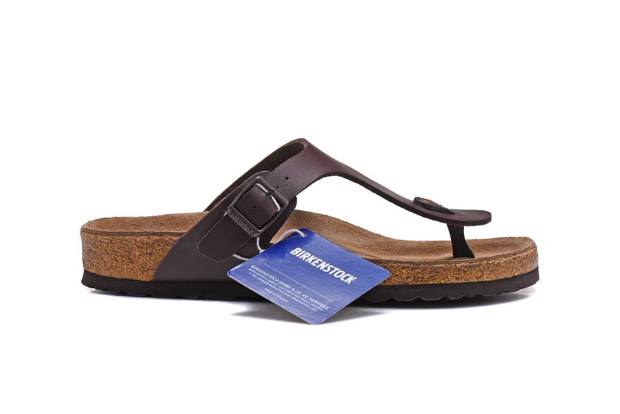 Birkenstock Arizona গাঢ় বাদামি চামড়ার ক্যাজুয়াল স্যান্ডেল 2