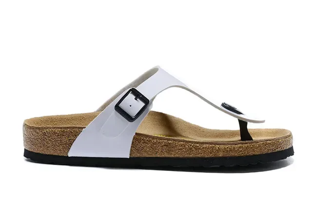 Birkenstock Arizona Sandália Casual Branca Brilhante Thong 2