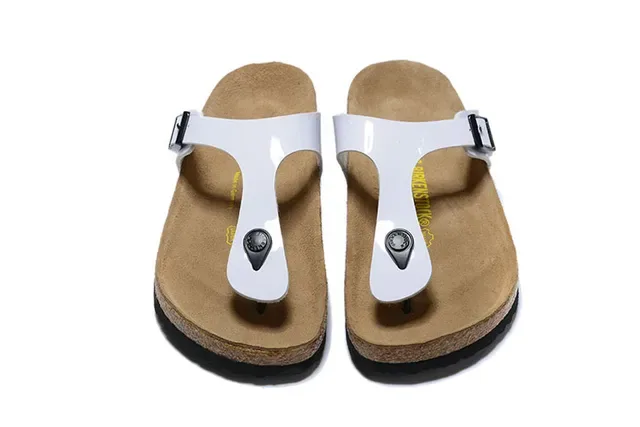 Birkenstock Arizona Sandália Casual Branca Brilhante Thong 3