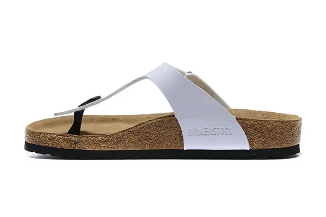 Birkenstock Arizona Sandália Casual Branca Brilhante Thong 4