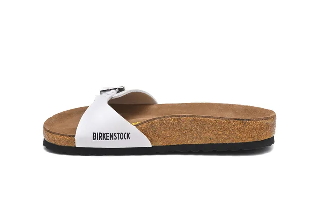 Birkenstock Arizona श्वेत चमड़े की आरामदायक सैंडल 4