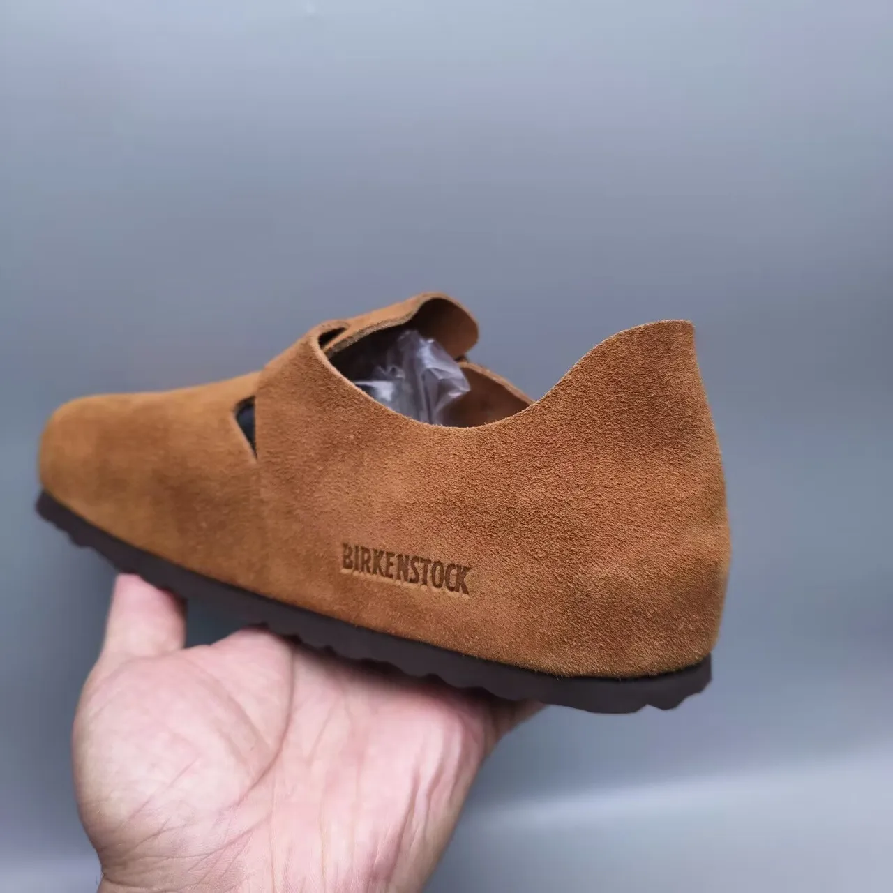 Birkenstock Marron Noir Daim Supérieur Boucle Unique T-Strap Chaussures Casual 5