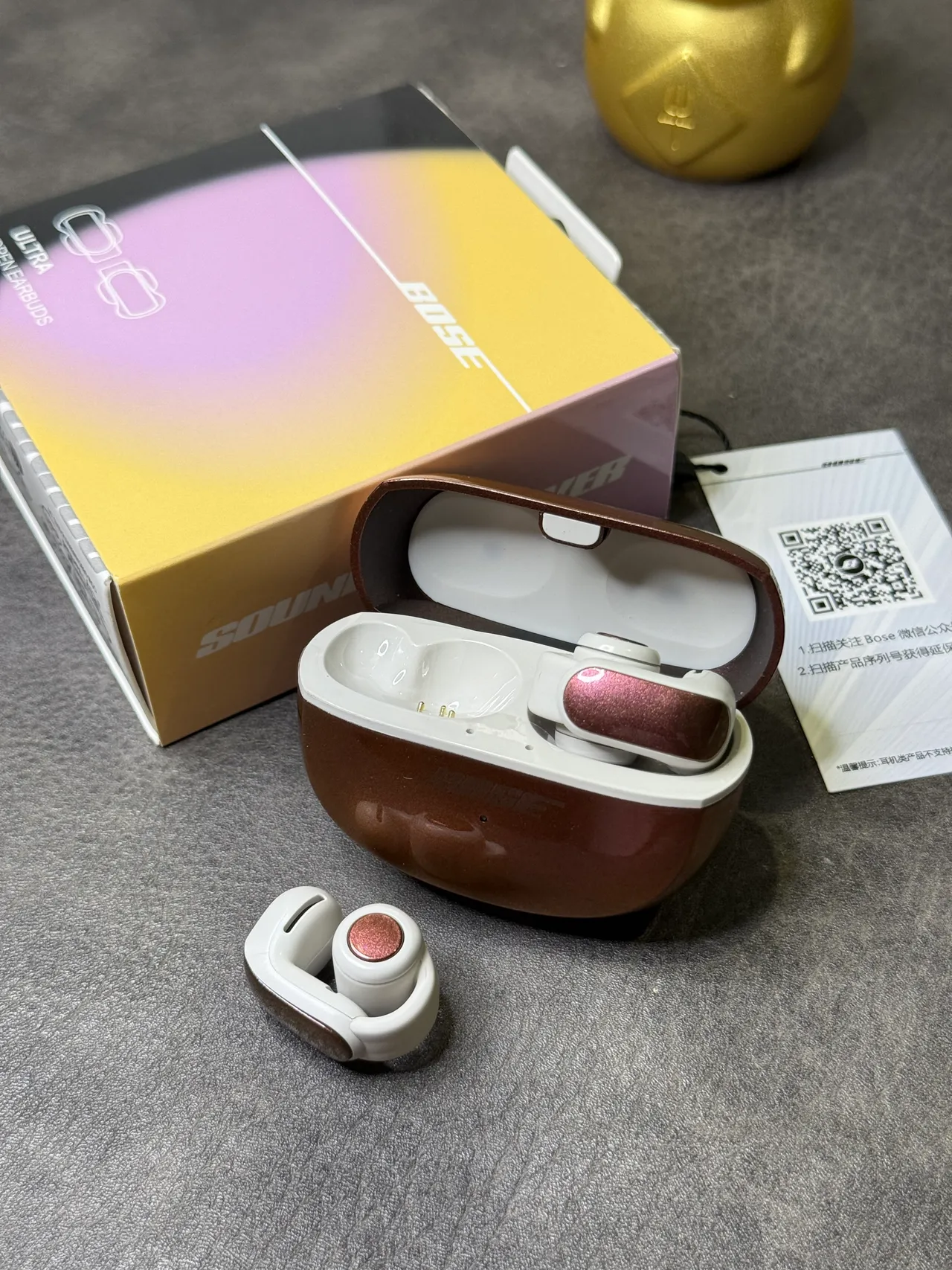 Bose Ultra Open Earbuds Rose-Gold Glitter TWS Earbuds 9