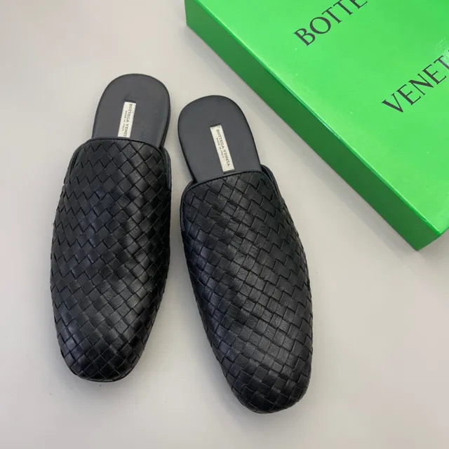 বোটেগা ভেনেতা Andiamo কালো Woven Intrecciato চামড়া Mule সিলহুয়েট ক্যাজুয়াল জুতা 3